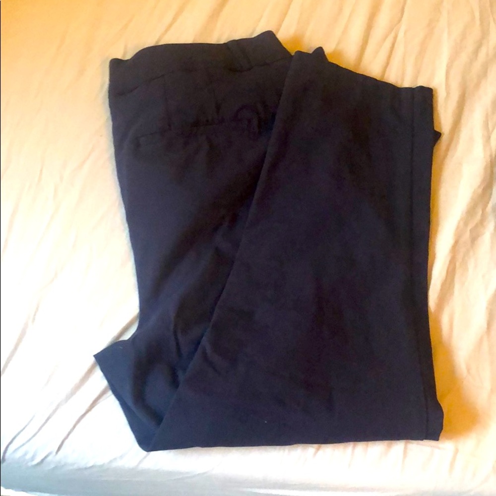 Navy Cropped Dress Pants